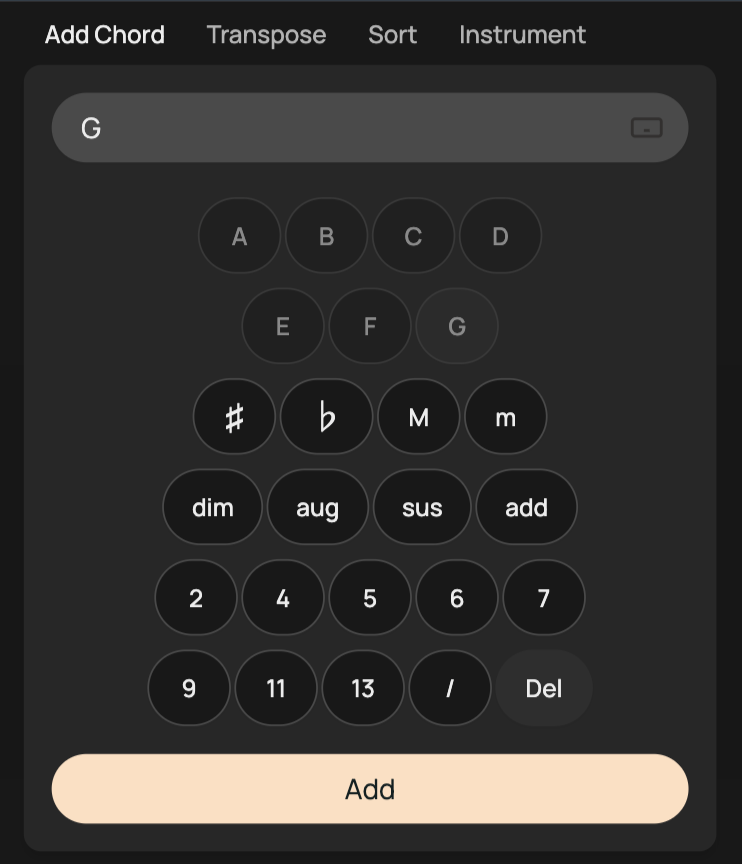 Keypad widget