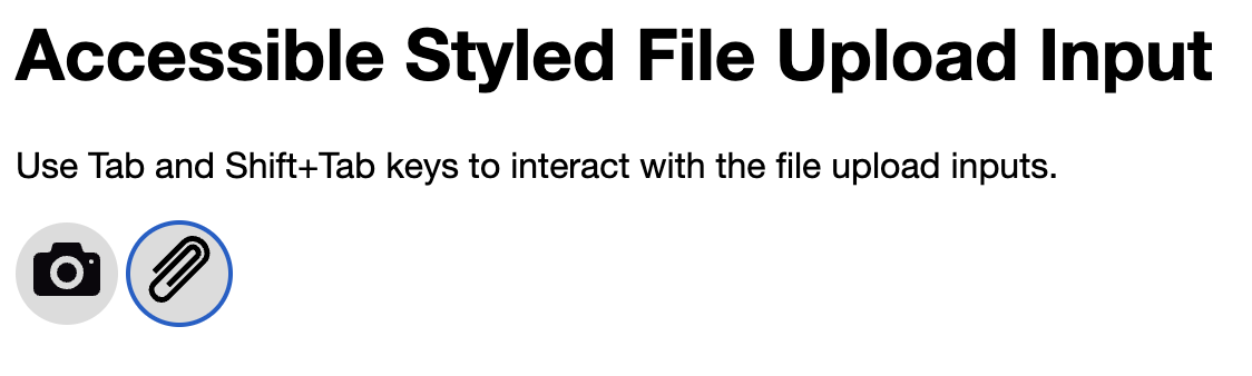Accessible styled file upload