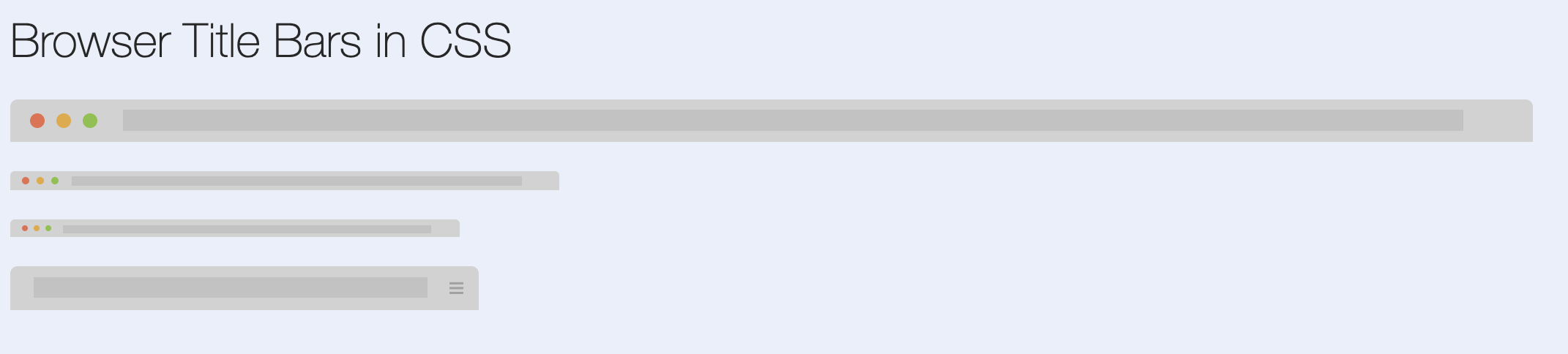 Browser Bars in CSS Pen