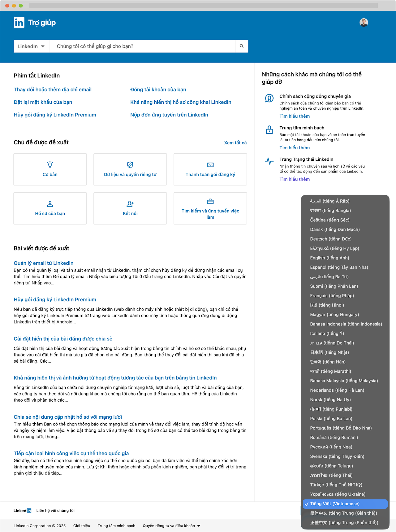 Help Center Vietnamese